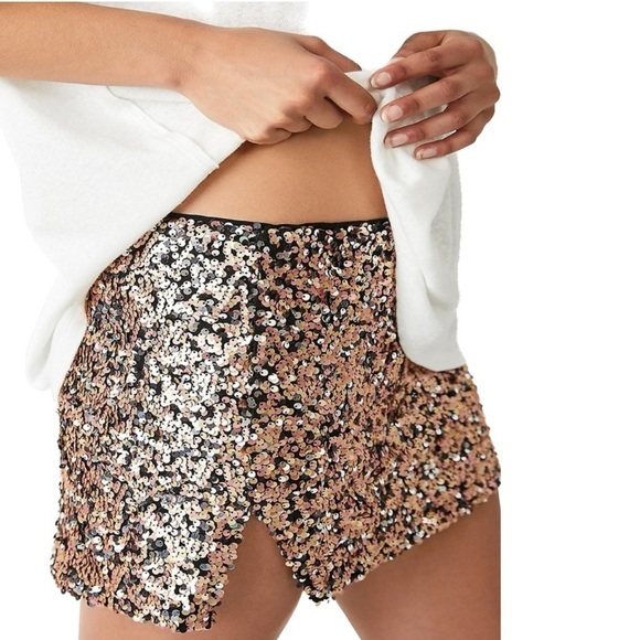 Free People Annalise Sequin Mini Skirt Size 10 - Picture 10 of 11